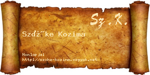 Szőke Kozima névjegykártya